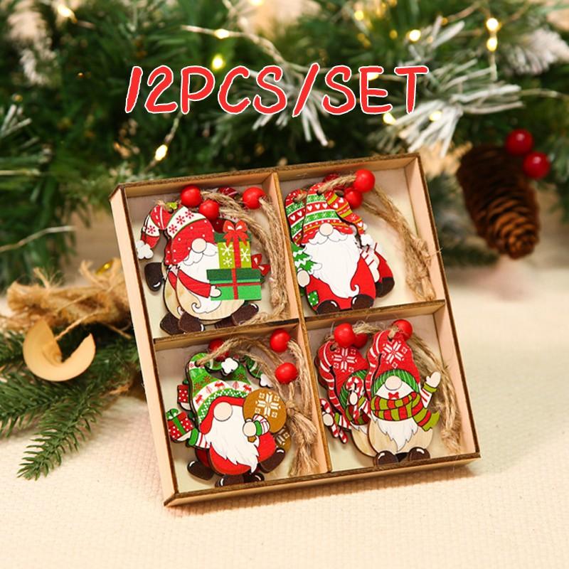 Рождественская собачья лапа двухслойный деревянный кулон Navidad Natal Noel украшение на елку Счастливого Рождества декор для дома 2025 Новый год 2025