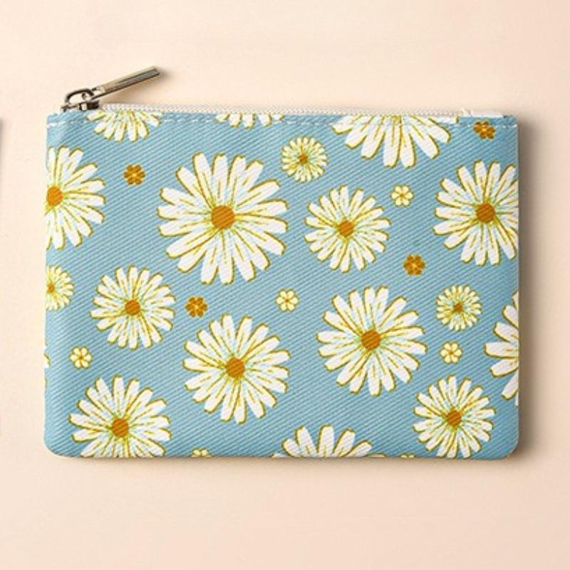 Mini Zipper Coin Purses Canvas Coin Wallet Lady Girls Earphone Coin Key Money Storage Bag Short Pouch Student Card Holder