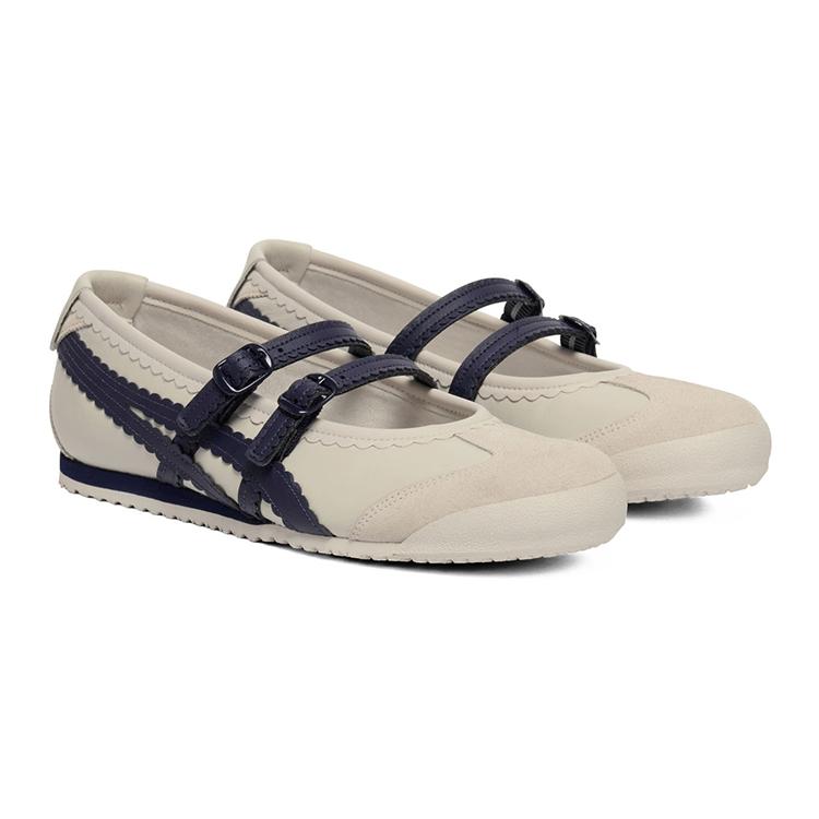 ONITSUKA TIGER MEXICO 66 Туфли на плоской подошве Mary Jane Женские Бежевые 1182A678-200