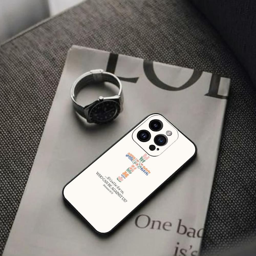 Чехол для телефона с изображением Иисуса Христа, христианский, для iPhone 16 15 11 13 14 Pro Max 7 8 Plus X Xr Xs Max 12mini, черный
