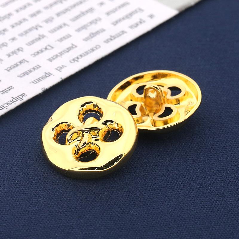 Buttons Gold Versatile Women'S Clothes Decorative Metal Button Accessories Round Suit Coat Sweater Buttons Daquan Men