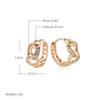 Kinel Vintage Chain Hoop Earrings For Women Rose Gold Color Fine Jewelry