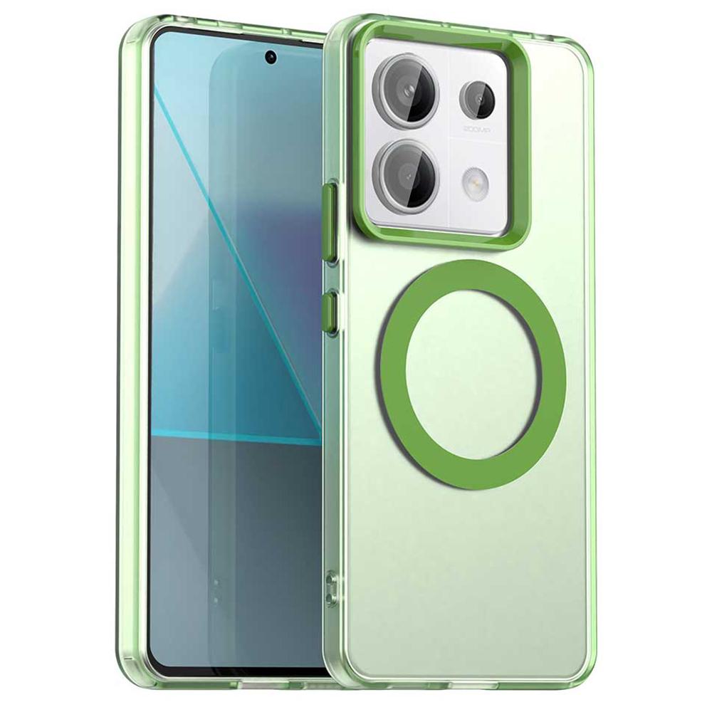 For Xiaomi Redmi Note 13 Pro 5G/Poco X6 5G Case Compatible with MagSafe PC+TPU+PET Anti-Drop Phone Cover
