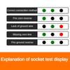 Socket Tester Precise Detect Faults Easily Ensure Electricity Safety Convenient 3-pin Uk Plug Quick And Easy Testing Efficient