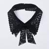Fashion Lace White Fake Collar Women Detachable Collars for Women Black Lapel False Collars Woman Tie Clothes Accessories