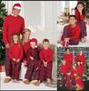 Personalized Family Matching Christmas Pajamas Set Red Plaid Nightwear Support 1pc POD Dropshipping Free Mockup Holiday PJS