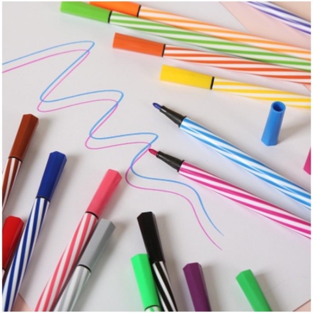 Fancy 12/18/24/36 Colors Washable Colored Pen Painting Marker Artist Drawing Set Student Art Supplies Highlight Water Color Pens