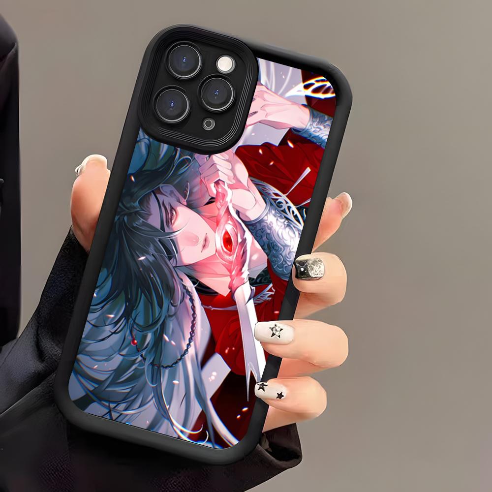 Чехол для телефона 'Благословение Небесных Чиновников' для IPhone 17 Air 16 E 15 14 Plus 13 12 11 Pro Max Черный Глаз Неба Ступенчатый Защитный Чехол