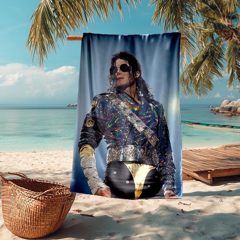 Ultra-Soft Beach Towel with Michael Jackson Theme,Ideal for Pool - Camping, Diving - Perfect Travel Essential, Vibrant Beach Towel.