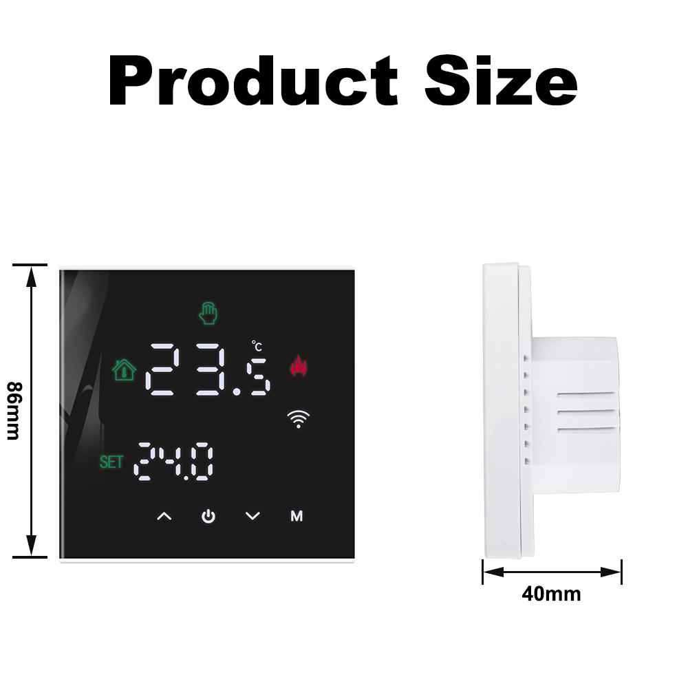Tuya WiFi Smart Touch Screen Thermostat Electric Floor Heating Gas Boiler/Water Heating Temperature Controller Alexa Voice App Control