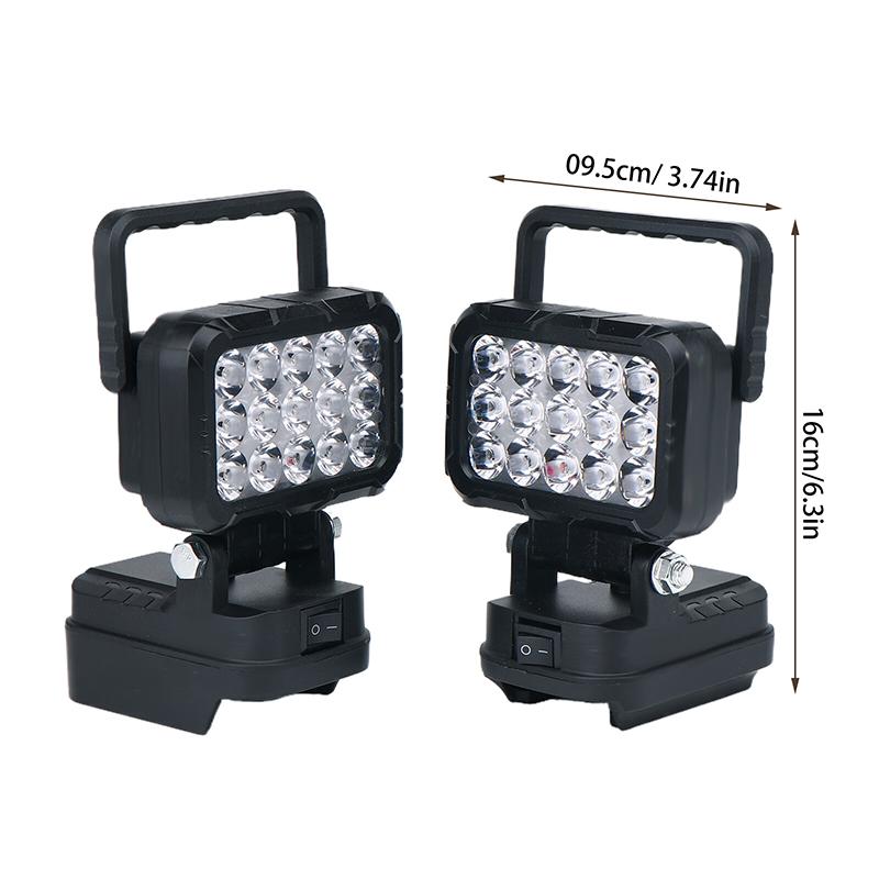 15 Beads Led Working Light Spotlight Hand Lantern 21V Li-Ion Battery Rechargeable Home Emergency Lighting Maintenance Light