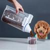 Dog and Cat Food Bucket Plastic Storage Tank with Measuring Cup Container Moisture-proof Sealed Tank Pet Supplies Accessories