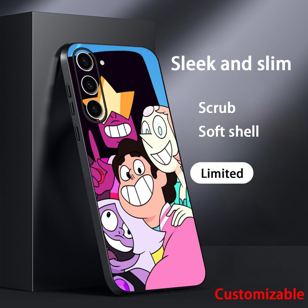 Steven classic cartoon cute universe design Phone Case For Samsung Galaxy S26 S25 S24 S23 S22 S21 Plus Ultra Note20 Soft Black