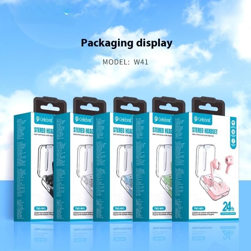 Полностью прозрачные внутриканальные наушники Macaron Color, модная мощная беспроводная Bluetooth-гарнитура с басами