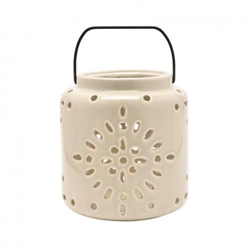 Country Living Ceramic Lantern - Stone