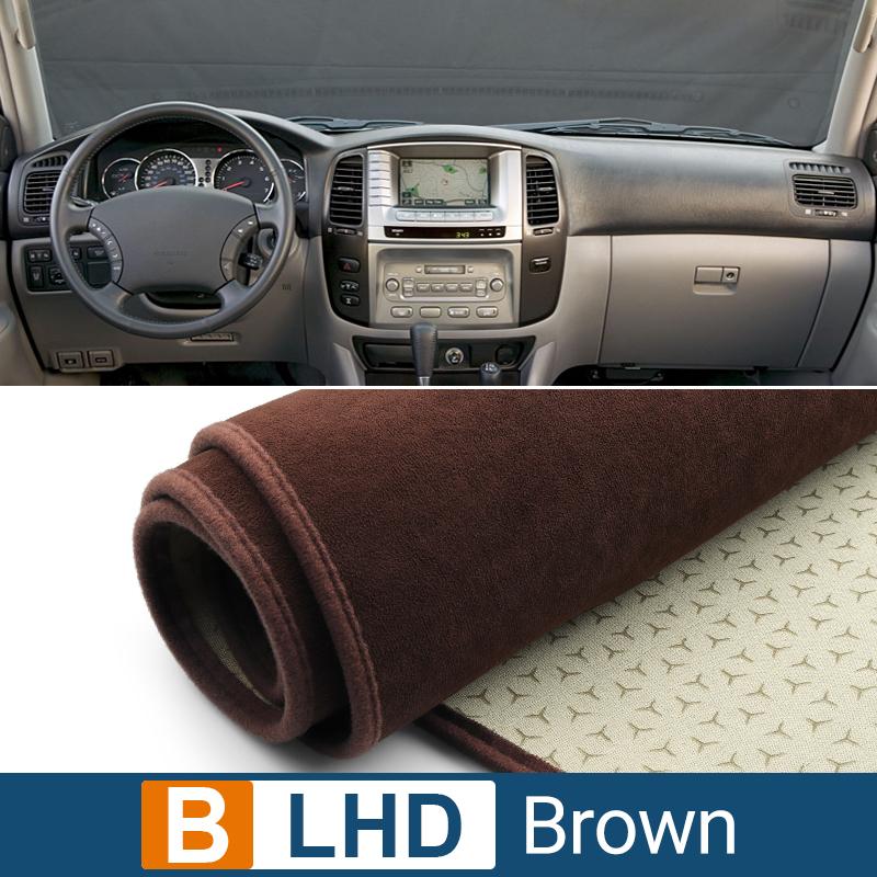 Чехол на приборную панель автомобиля, защитный коврик от ультрафиолетового излучения, нескользящие коврики для Toyota Land Cruiser 100 LC100 1998-2003 2004 2005 2006 2007