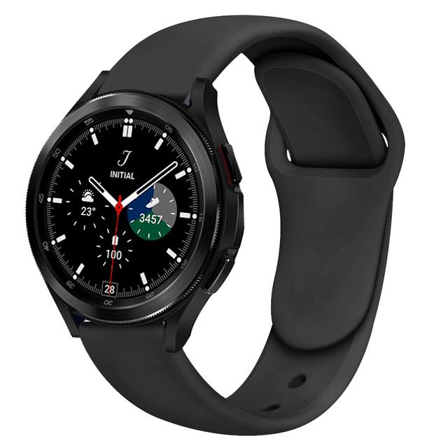 Силиконовый ремешок 20 мм для Samsung Galaxy Watch 7 44 мм 40 мм/6 5 4 Classic Браслет для Samsung Watch 5 Pro 45 мм Аксессуары для ремешка