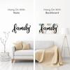 1pc Black Family Sign Heavy Iron Happy Family Wall Art Family Wall Sticker for Home Living Room/Home Decoration Hanging Wall Art
