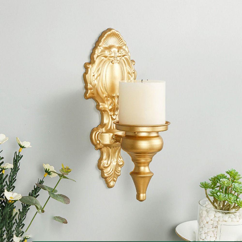 Decorative Nordic Tealight Stand Iron Art Metal Candlesticks Wall Mounted Candle Holder Home Decor