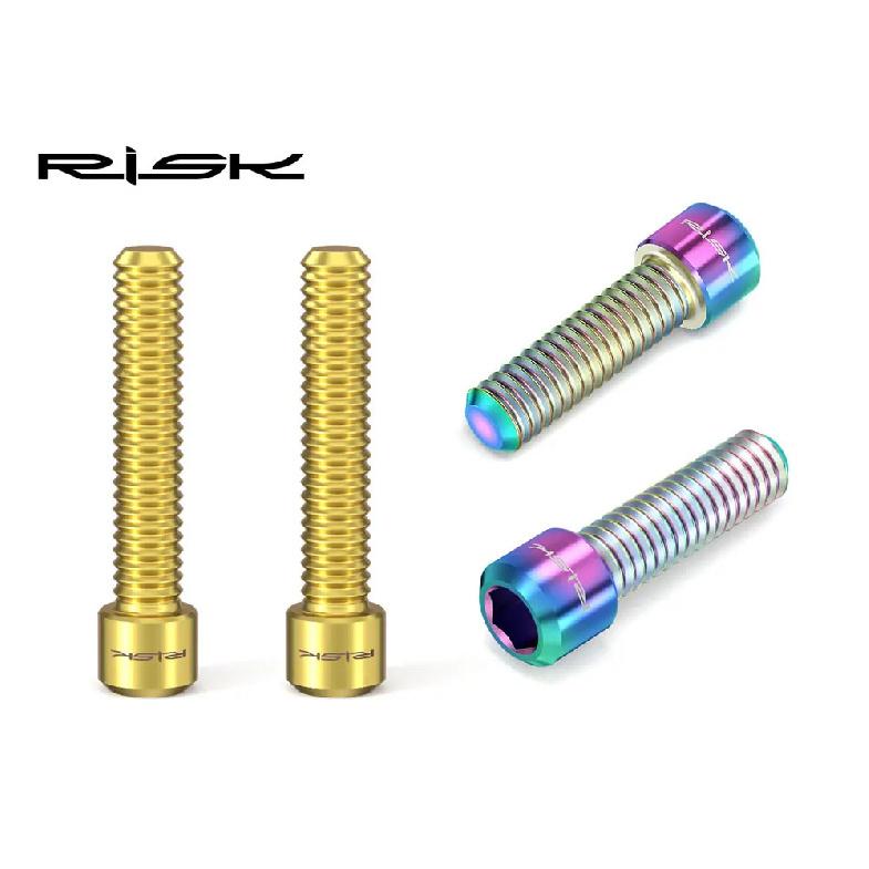 RISK M4*13.5 / M4x20 mm Titanium Alloy Bike Front / Rear Derailleur Bolts for MTB Bicycle XT X7 X9 Shift Adjustment Screw