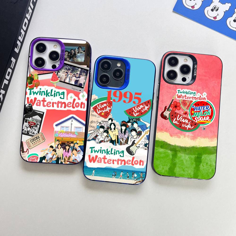 Koear Viva La Vida Сверкающий Арбуз Чехол для Телефона для iPhone 17 16 Plus Pro Max 15 14 13 12 11 Матовый Цветной Чехол
