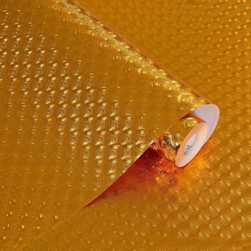 Золотые самоклеящиеся обои Будда украшение стола Ремонт Огнестойкая золотая бумага Украшение дома