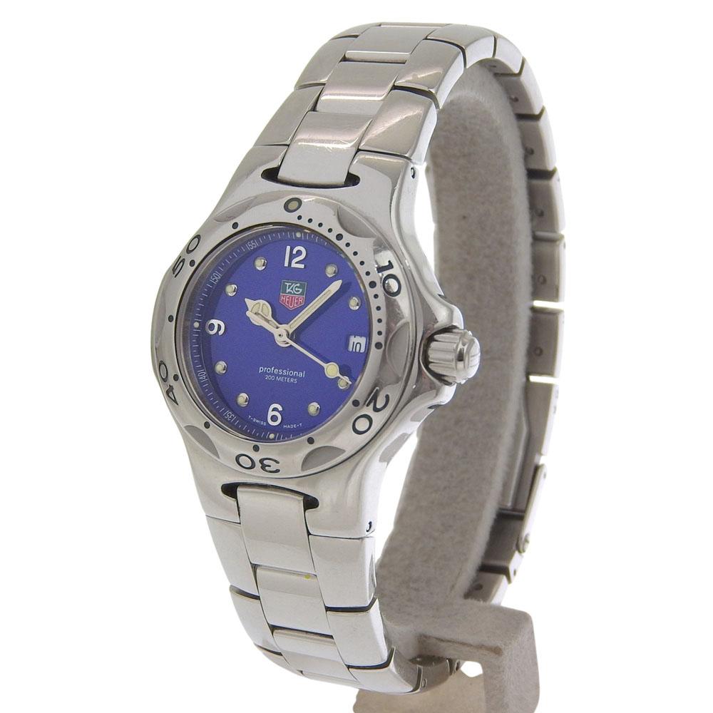 Tag Heuer Kylium Watches WL1316 Синий циферблат Нержавеющая сталь Кварцевый Аналоговый дисплей Женские Б/У