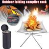 Stainless Steel Foldable Bonfire Campfire Pit Camping Wood Stove Stand Frame Fire Rack for Outdoor Heating