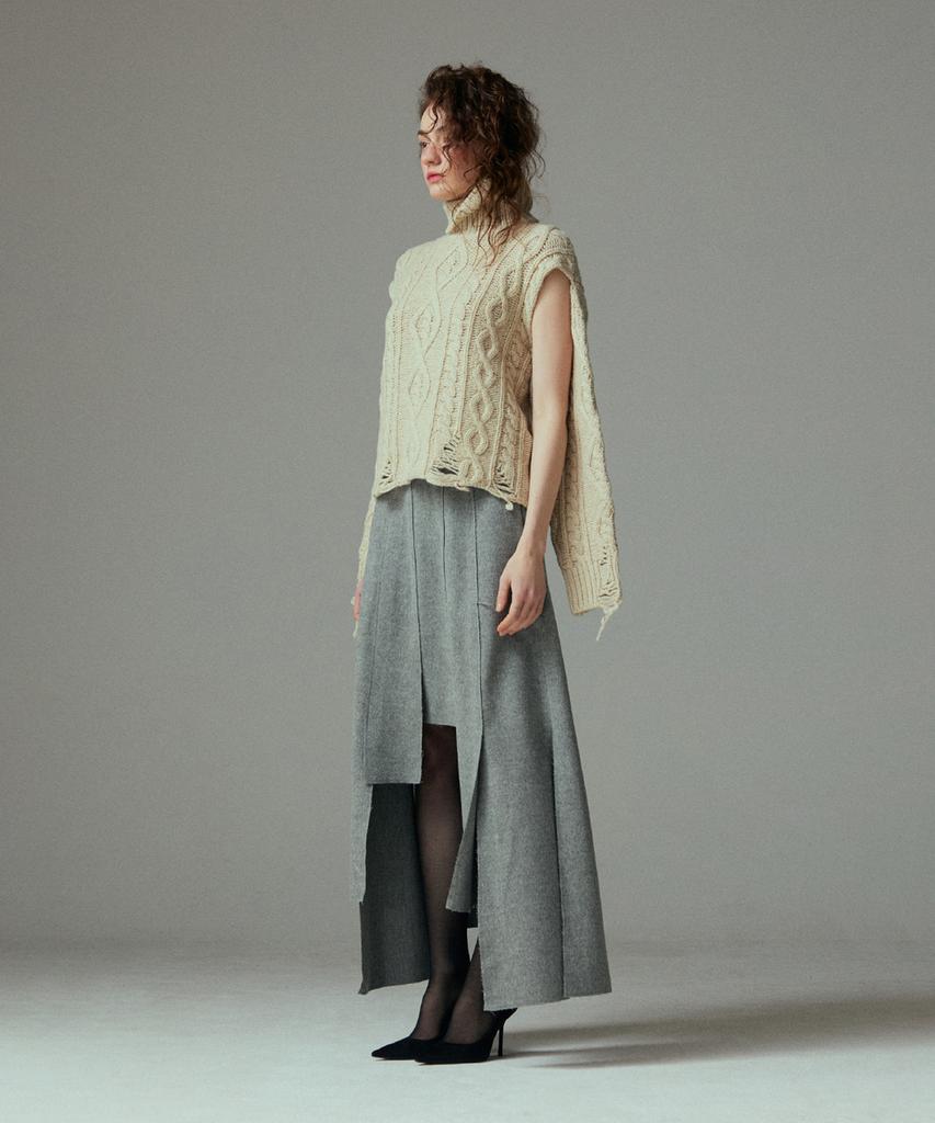 Meuameu Cable Destroyed Knit