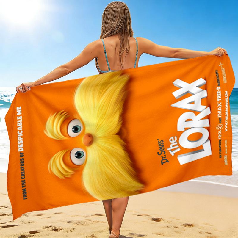 1Pc Lorax Adventure Beach Towel Quick Dry Multiuse For Beach Pool Gym Yoga Home Travel Christmas Halloween Xmas Gift L1120