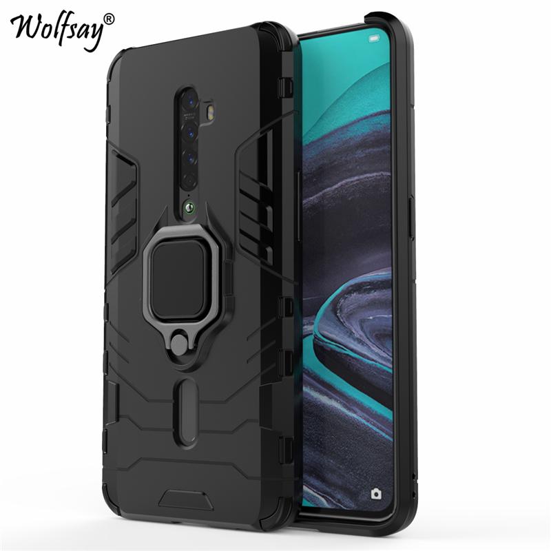 Для чехла Oppo Reno 2 Reno 4 5 6 4Z 7Z 5G Armor Магнитная присоска Подставка Полная защита краев Для чехла-накладки Oppo Reno 2 Для Oppo Reno 2
