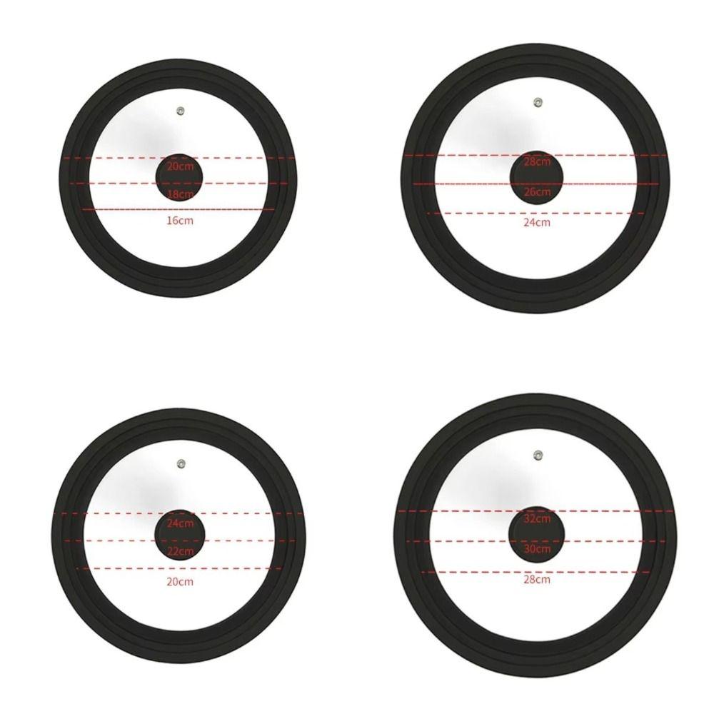 Силиконовый ободок Круглая крышка для кастрюли Универсальная крышка для сковороды Запасная крышка Кухонная утварь