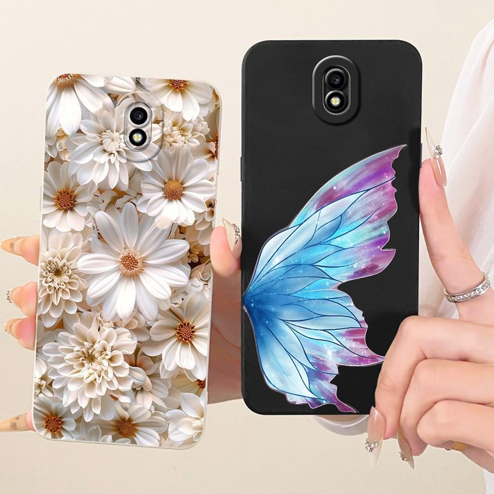 Clear For Samsung J7 Pro J730G Cover For Samsung Galaxy J7 2017 Case J730F Cute Cat Fashion Butterfly Funny Painted Casing