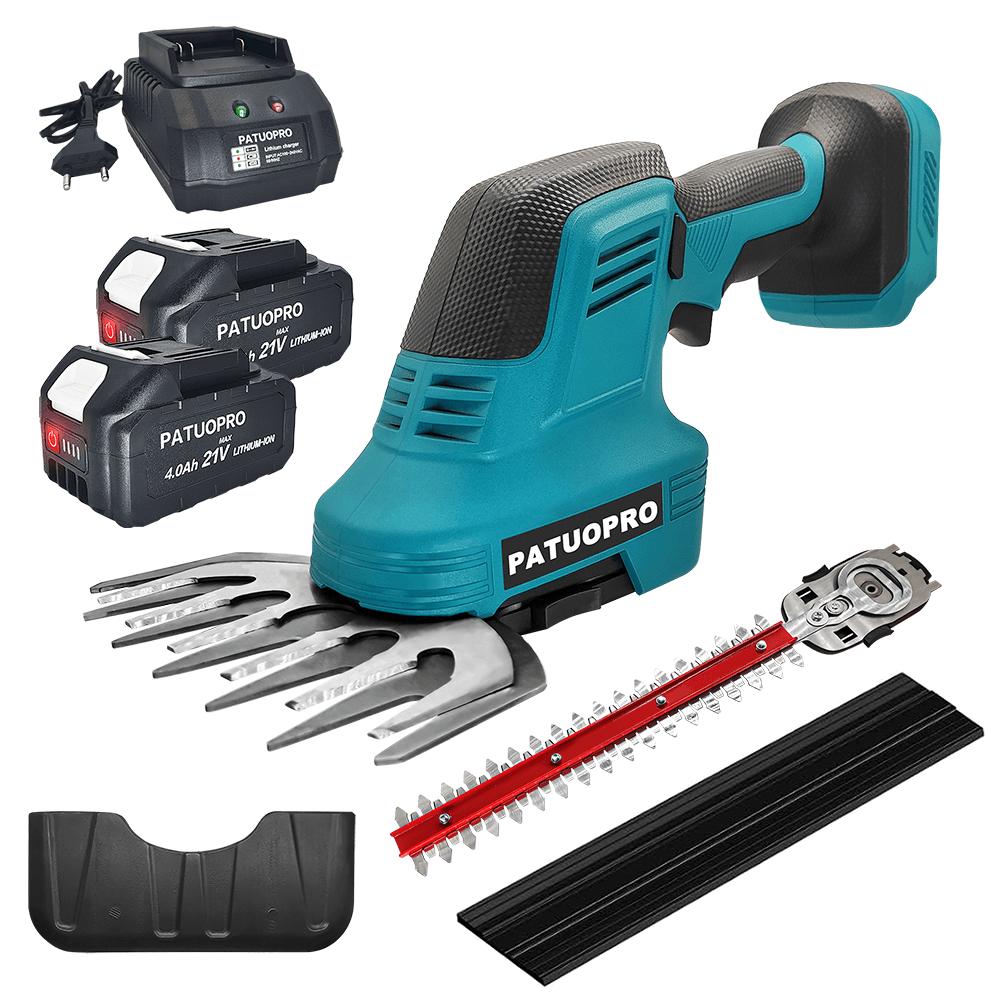 Аккумуляторные электрические ножницы-кусторез 2 в 1 21 В, перезаряжаемый ручной триммер для травы, садовый кусторез, подходит для аккумулятора Makita 18 В