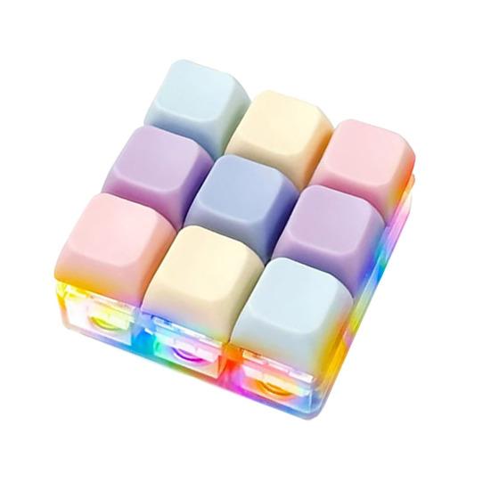 Клавиатура Игрушка-антистресс Бесшумная Клавиатура-брелок для снятия стресса со светодиодной подсветкой Кнопка Декомпрессии Щёлкалка для пальцев Сенсорная игрушка для взрослых