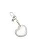 nff heart star mirror key ring-white pearl