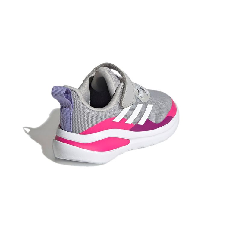 adidas Fortarun Эластичная шнуровка Верхний ремешок Удобные Легкие Прочные Низкие Кроссовки для ходьбы Детская обувь Серый H04131