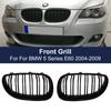 2PCS Front Kidney Grill Double Line 2 Slat Grille for BMW E60 E61 5 Series M5 520I 535I 550I 04-09 Car Styling Auto