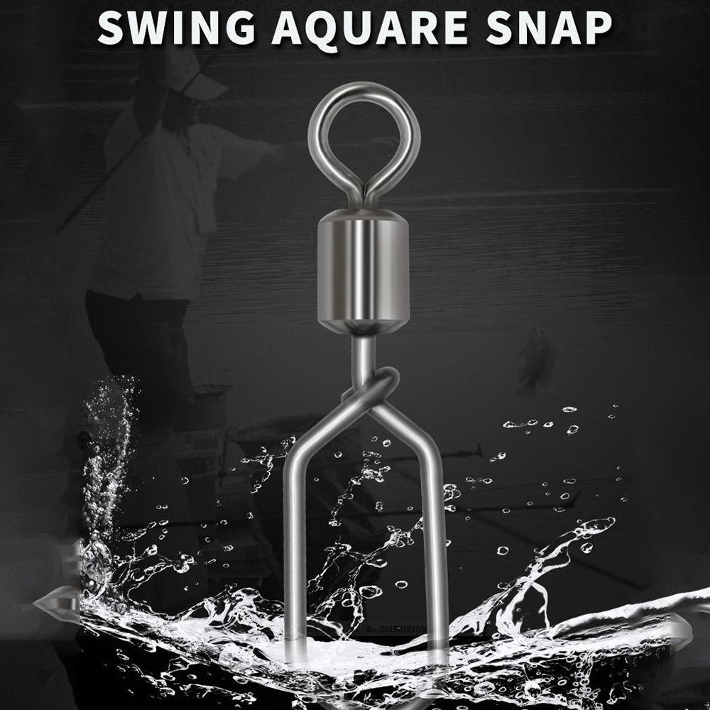 Steel Solid Ring Rolling Swivel Bearing Barrel Fishing Snap Connector with Pin Heavy Duty Ball