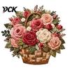 3D Цветочная корзина Поделка Цветочный пэчворк DIY Набор, Многослойные тканевые цветы Изготовление Ручные принадлежности для творчества Швейный проект для взрослых, Идея для подарка Текстурированный