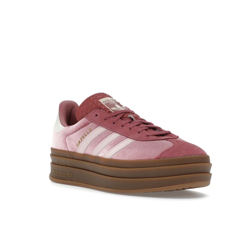 Adidas Gazelle Bold Preloved Crimson Velvet Women Sneakers Pink Sandy-Pink Off-White IG4389