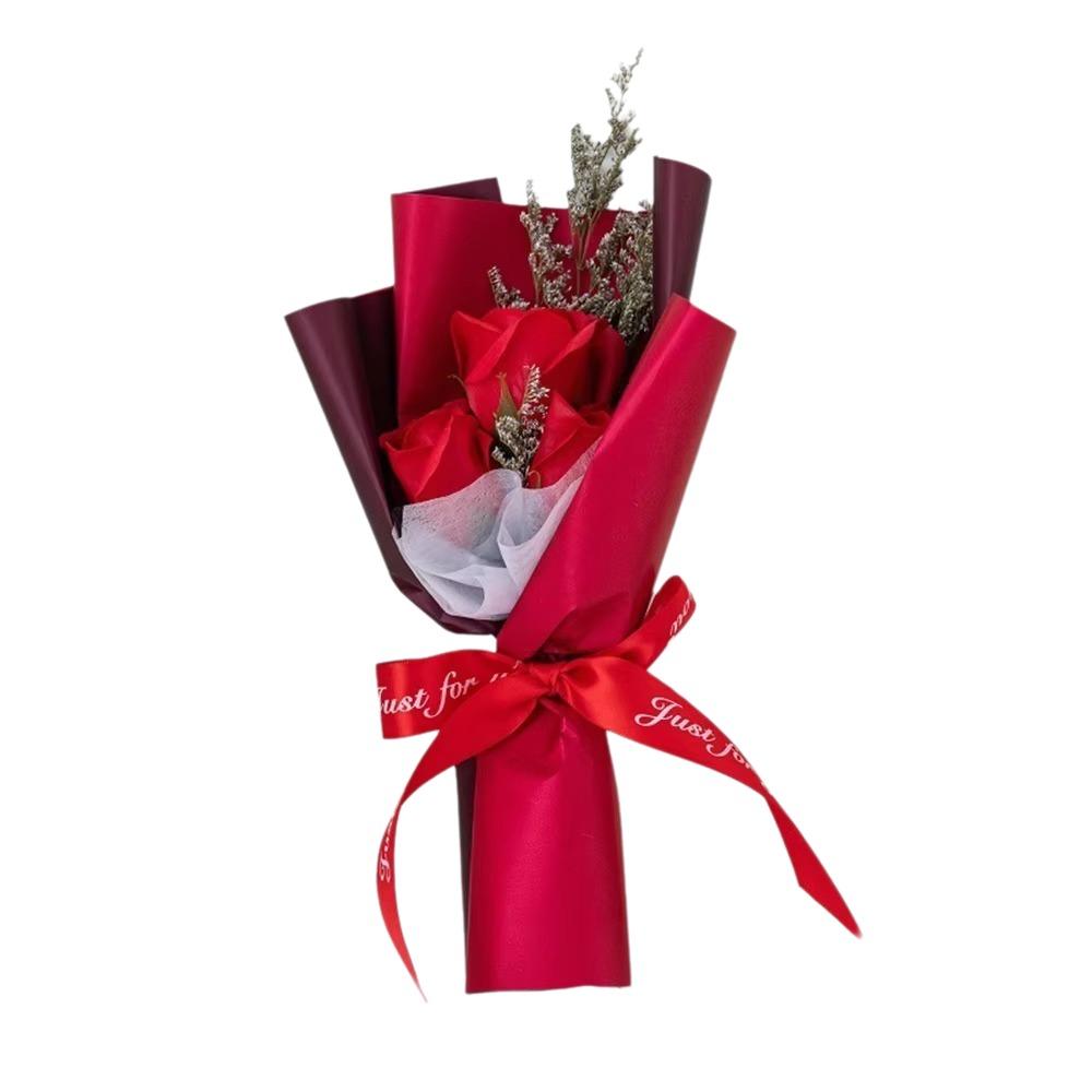 Artificial Rose Soap Flower 3 Heads Rose Soap Bouquet New Soap Flower  Wedding Home Decor