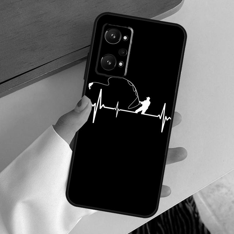 Рыбалка Пульс Сердца Для Realme 14 10 11 12 13 Pro Plus GT6 GT7 15 Pro C65 C67 C63 C61 C55 C51 C53 C35 C75 Чехол