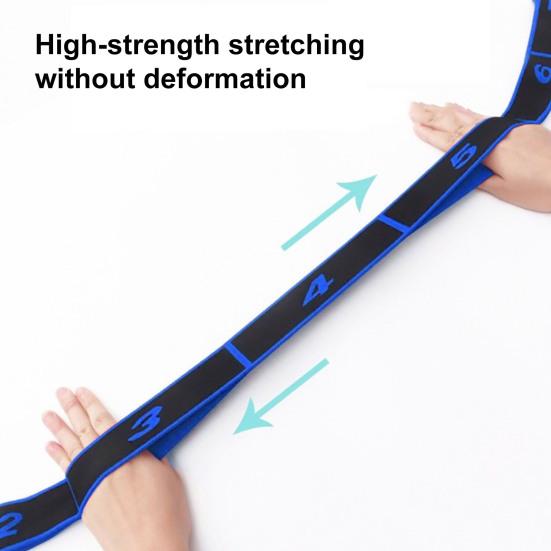 Ремешок для упражнений, растягивающий ремень для йоги, износостойкий многопетлевой дизайн, физиотерапевтический растягивающий ремень, оборудование для упражнений на ноги