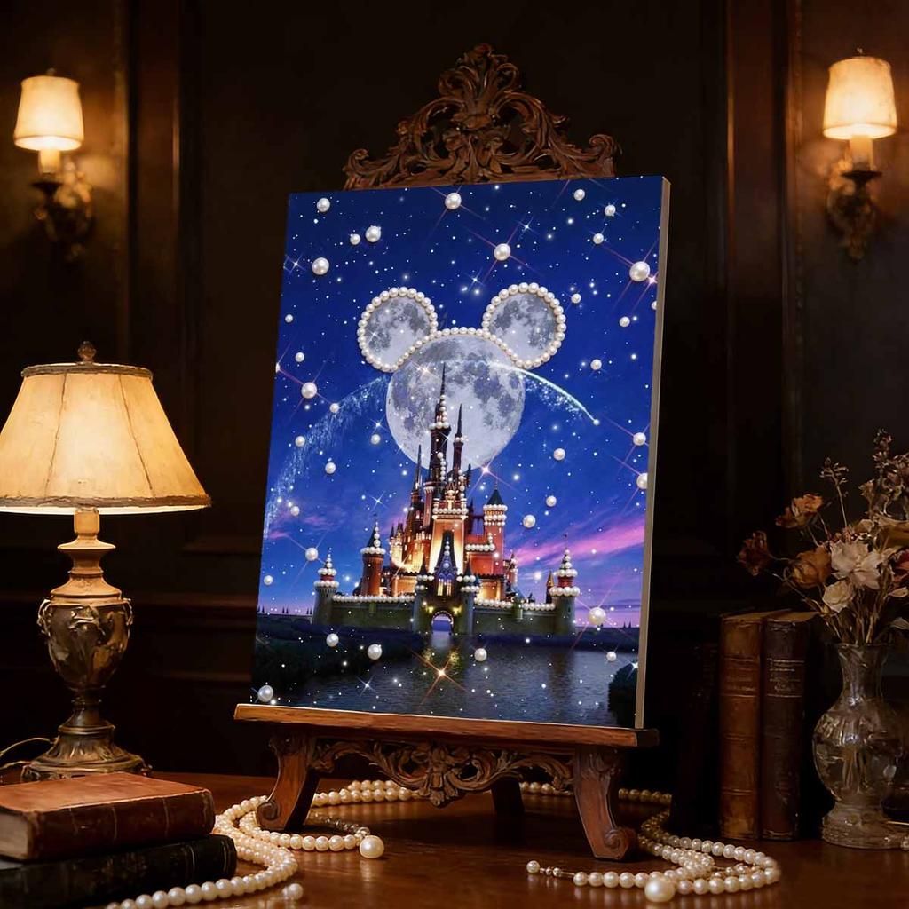 Disney Набор для рисования «Замок Микки и Минни» Сделай сам Подарок Украшение для дома Картина из искусственных драгоценных камней Искусство