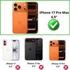 Закаленное стекло - PHONILLICO - iPhone 17 PRO MAX - Комплект 2 шт. - Защита экрана и камеры - Устойчивое к царапинам