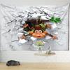 3D печатный портрет обезьяны, настенный гобелен, психоделическое животное, бохо, хиппи, тапиз, искусство, домашний декор