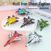 Children's Pull-Back Military Tin Fighter Plane Model Toy