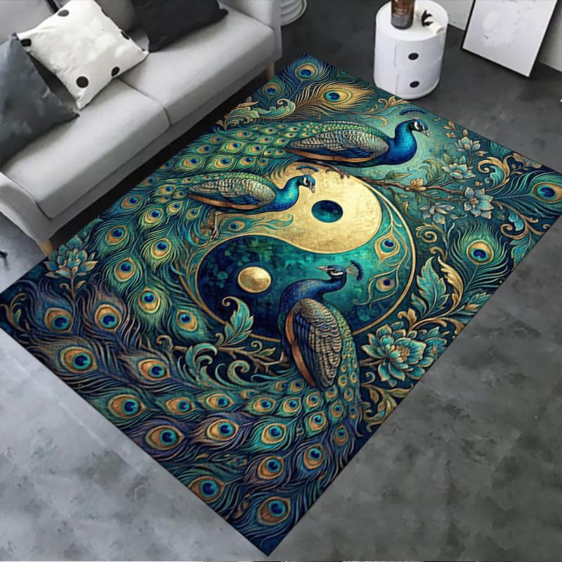 2025 New Peacock Carpet Rug for Living Room Bedroom Home Sofa Decoration,Kids play Non-slip Floor Mat119