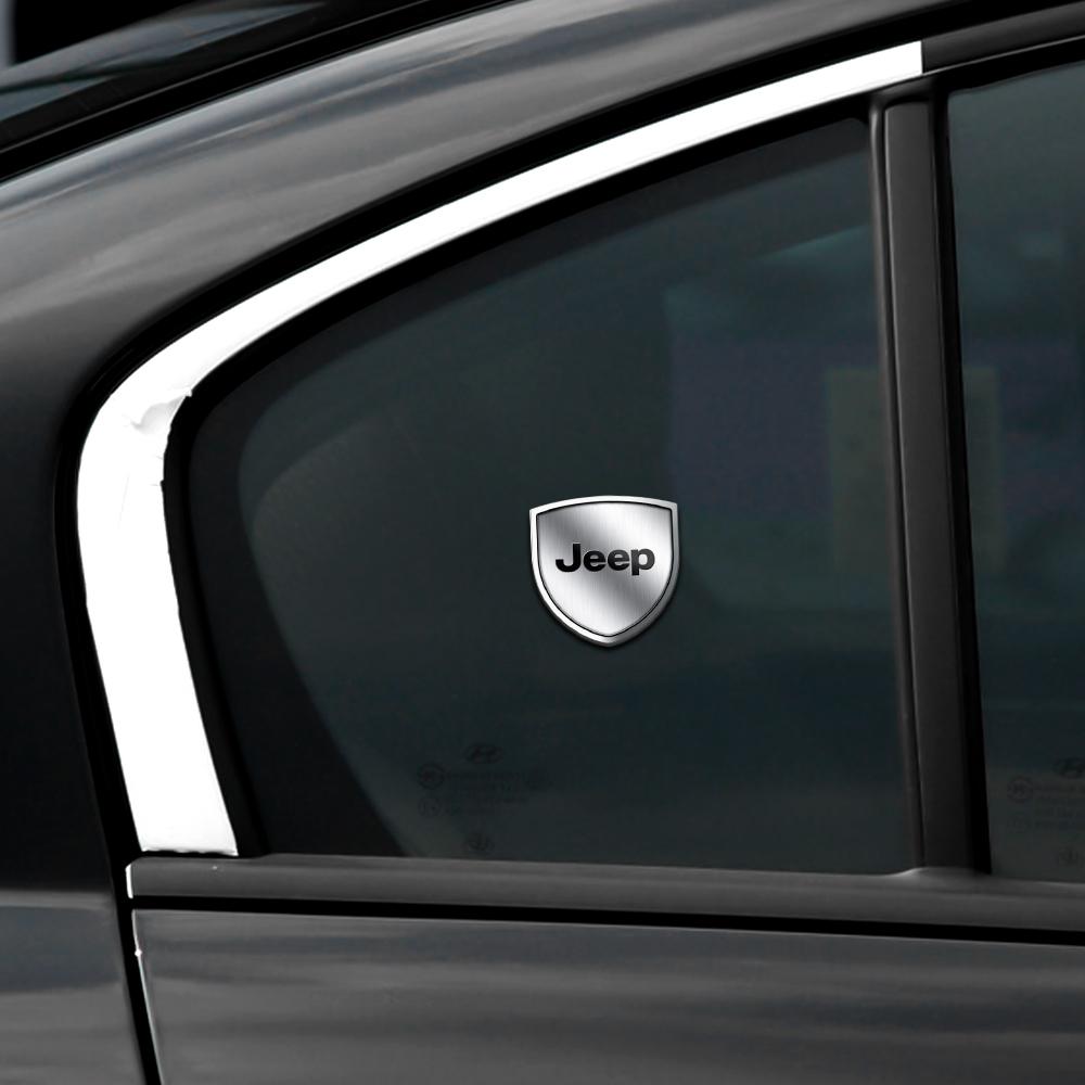 3D Shield Logo Car Trunk Badge Stickers Auto Decoration Accessories For Jeep Grand Cherokee Wrangler JK Compass Renegade Liberty